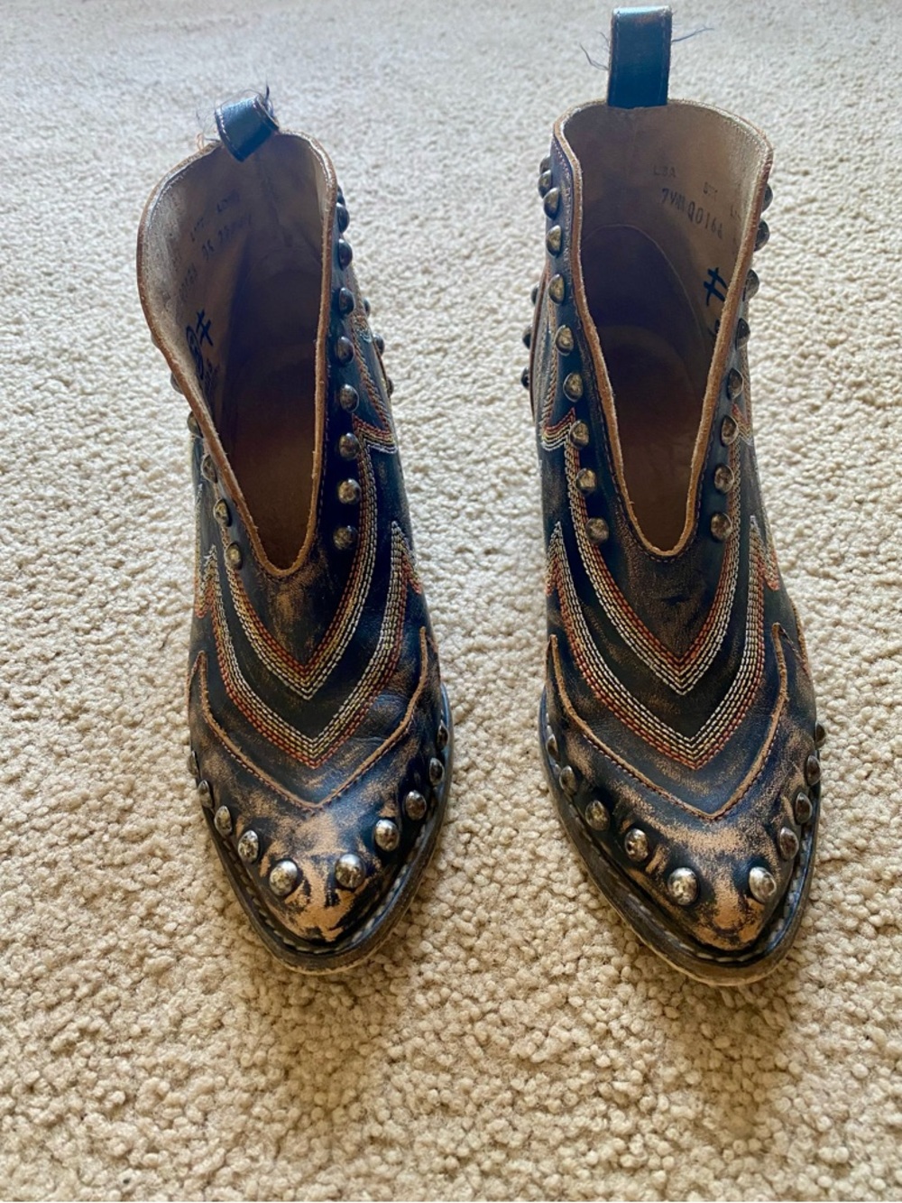 Circle G studded leather booties - Picture 4 of 4